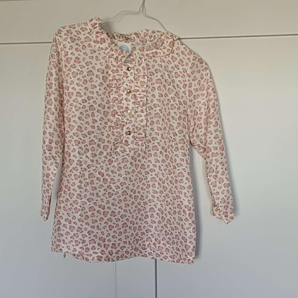 Devon Baer leopard print ruffle